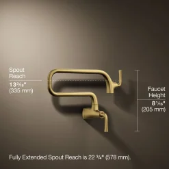 Wall-mount pot filler