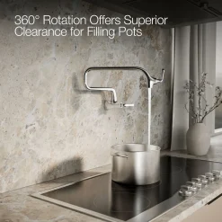 Wall-mount pot filler