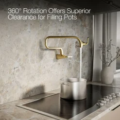 Wall-mount pot filler