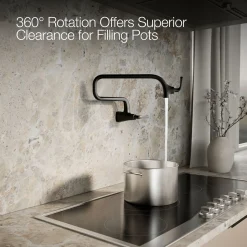 Wall-mount pot filler