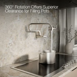 Wall-mount pot filler
