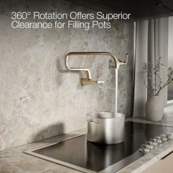 Wall-mount pot filler