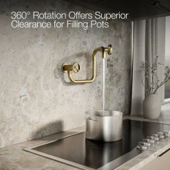 Wall-mount pot filler