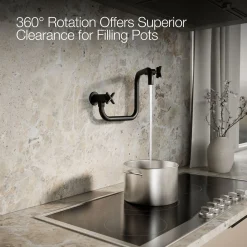 Wall-mount pot filler