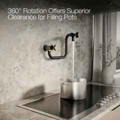 Wall-mount pot filler