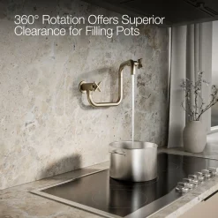 Wall-mount pot filler