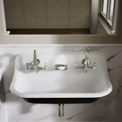 Wall-mount service sink faucet, 12 gpm
