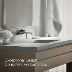 Wall-mount single-handle bathroom sink faucet, 1.2 gpm
