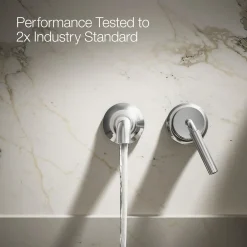 Wall-mount single-handle bathroom sink faucet, 1.2 gpm