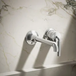 Wall-mount single-handle bathroom sink faucet, 1.2 gpm