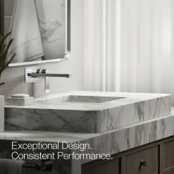 Wall-mount single-handle bathroom sink faucet, 1.2 gpm