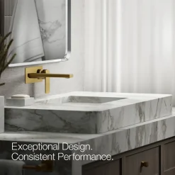 Wall-mount single-handle bathroom sink faucet, 1.2 gpm
