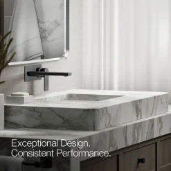 Wall-mount single-handle bathroom sink faucet, 1.2 gpm