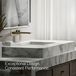 Wall-mount single-handle bathroom sink faucet, 1.2 gpm