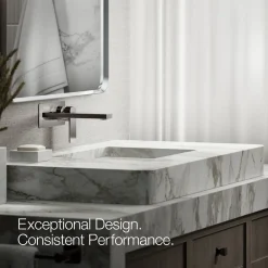 Wall-mount single-handle bathroom sink faucet, 1.2 gpm