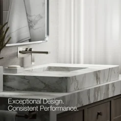 Wall-mount single-handle bathroom sink faucet, 1.2 gpm