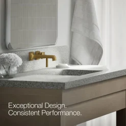 Wall-mount single-handle bathroom sink faucet, 1.2 gpm