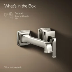 Wall-mount single-handle bathroom sink faucet, 1.2 gpm