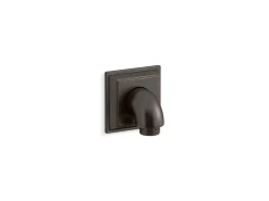Wall-mount supply elbow with check valve