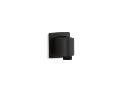 Wall-mount supply elbow with check valve