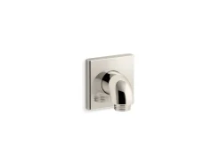 Wall-mount supply elbow with check valve