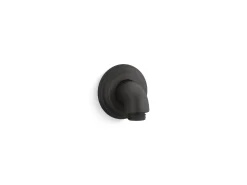 Wall-mount supply elbow with check valve