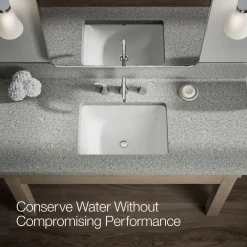 Widespread bathroom sink faucet, 0.5 gpm