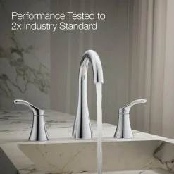 Widespread bathroom sink faucet, 0.5 gpm