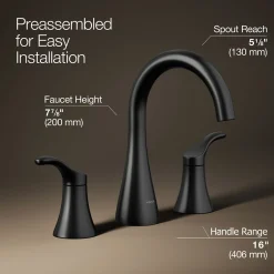Widespread bathroom sink faucet, 1.2 gpm