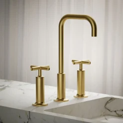 Widespread bathroom sink faucet with Cross handles, 1.2 gpm