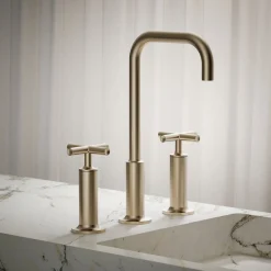 Widespread bathroom sink faucet with Cross handles, 1.2 gpm