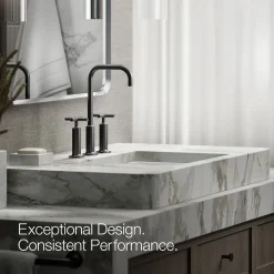 Widespread bathroom sink faucet with Cross handles, 1.2 gpm