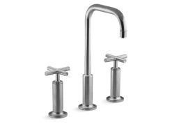 Widespread bathroom sink faucet with Cross handles, 1.2 gpm