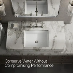 Widespread bathroom sink faucet with Cross handles, 1.2 gpm