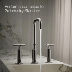 Widespread bathroom sink faucet with Cross handles, 1.2 gpm