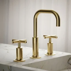 Widespread bathroom sink faucet with Cross handles, 1.2 gpm