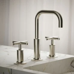 Widespread bathroom sink faucet with Cross handles, 1.2 gpm