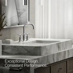 Widespread bathroom sink faucet with Cross handles, 1.2 gpm