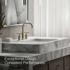 Widespread bathroom sink faucet with Cross handles, 1.2 gpm
