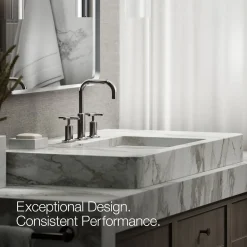 Widespread bathroom sink faucet with Cross handles, 1.2 gpm