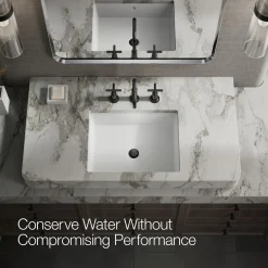 Widespread bathroom sink faucet with Cross handles, 1.2 gpm