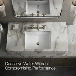 Widespread bathroom sink faucet with Cross handles, 1.2 gpm