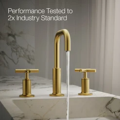 Widespread bathroom sink faucet with Cross handles, 1.2 gpm