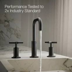 Widespread bathroom sink faucet with Cross handles, 1.2 gpm