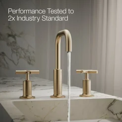 Widespread bathroom sink faucet with Cross handles, 1.2 gpm
