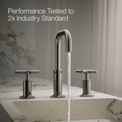Widespread bathroom sink faucet with Cross handles, 1.2 gpm