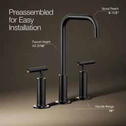 Widespread bathroom sink faucet with Lever handles, 1.2 gpm