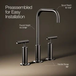 Widespread bathroom sink faucet with Lever handles, 1.2 gpm