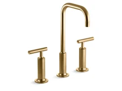 Widespread bathroom sink faucet with Lever handles, 1.2 gpm