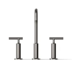 Widespread bathroom sink faucet with Lever handles, 1.2 gpm